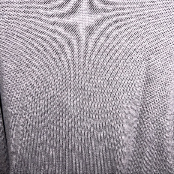 Petite Large Talbots Grey Silver Studded Cardigan Sweater Knit Zip Front Closure - Picture 10 of 13